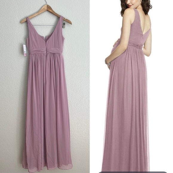 Nordstrom Dessy Collection Maternity Bridesmaid Dress Gown - Picture 3 of 11